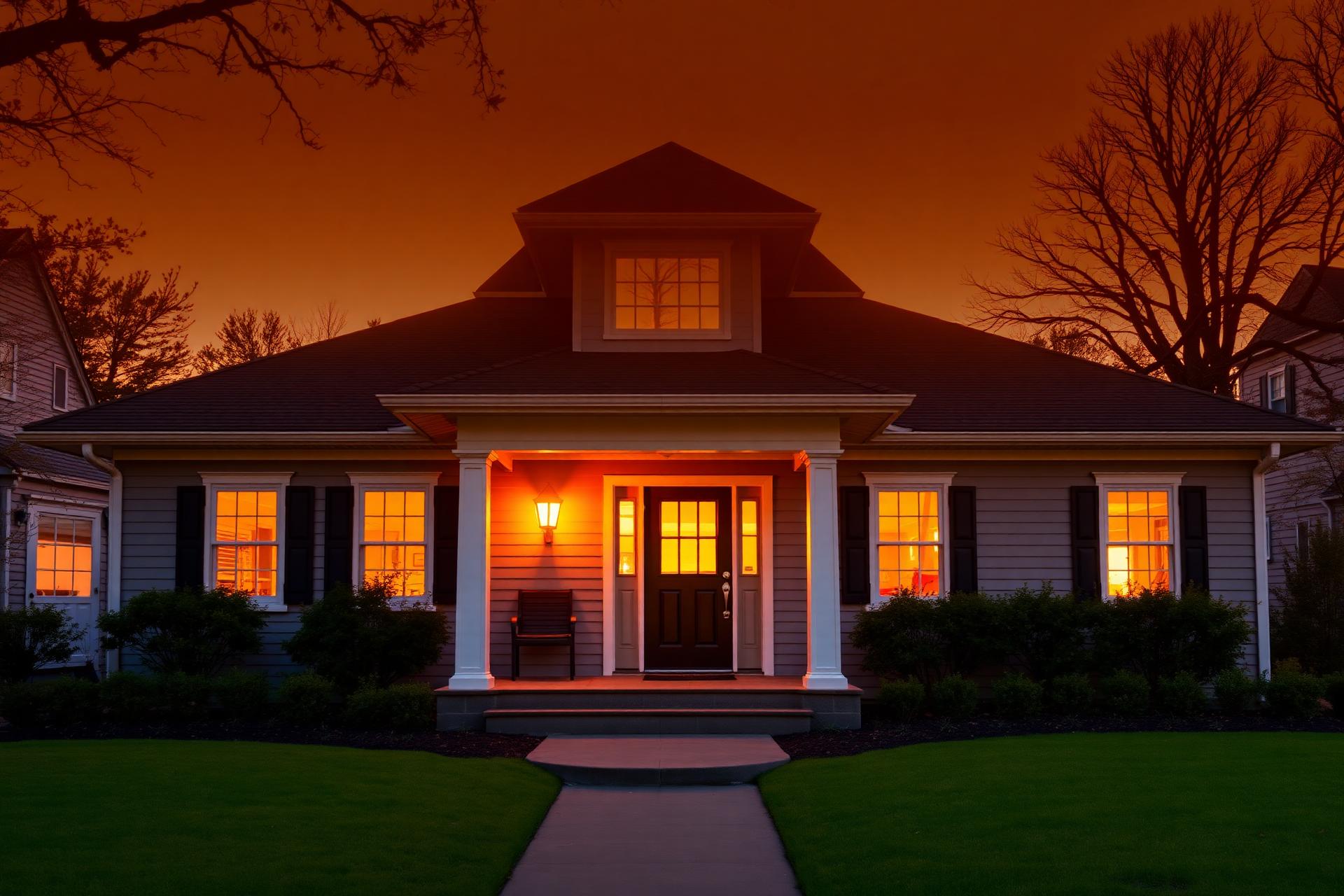 Welcoming home at golden hour