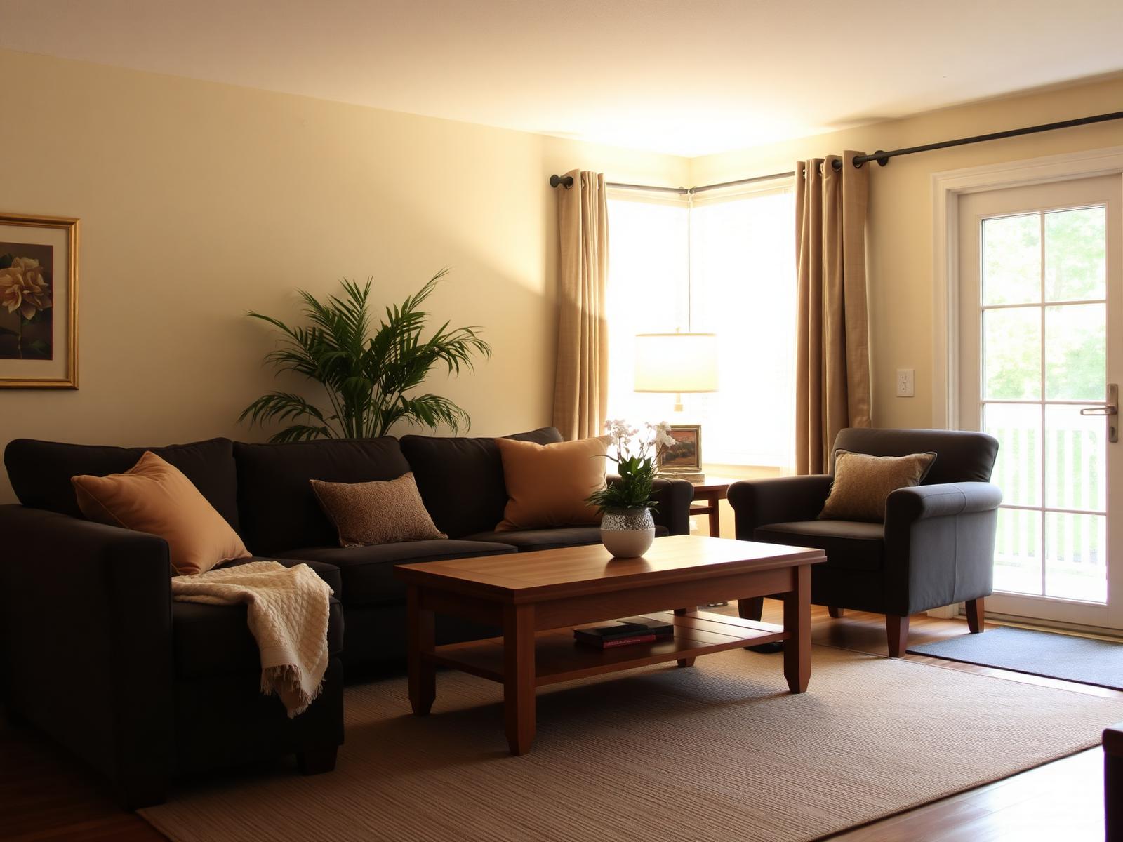 Comfortable living room in an Ascend supportive home